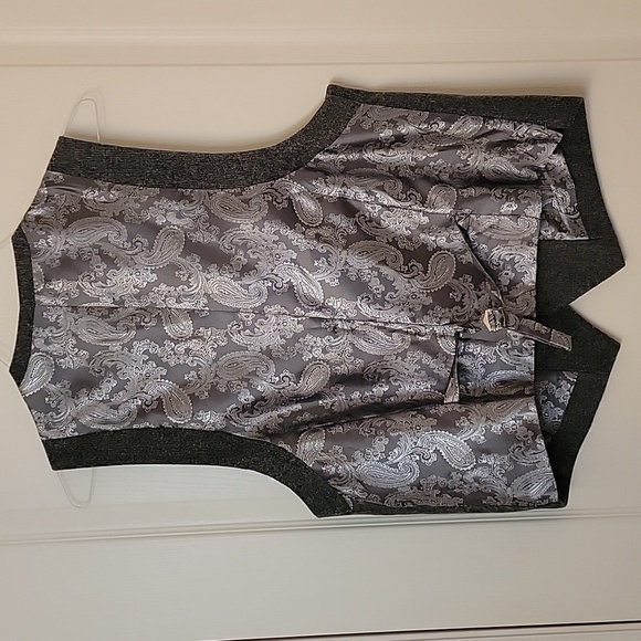 Alan Flusser Wool-Feel Vest, Size L.  Paisley Liner. New! - Picture 3 of 7